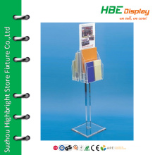 Acrylic CD display rack acrylic magazine floor display